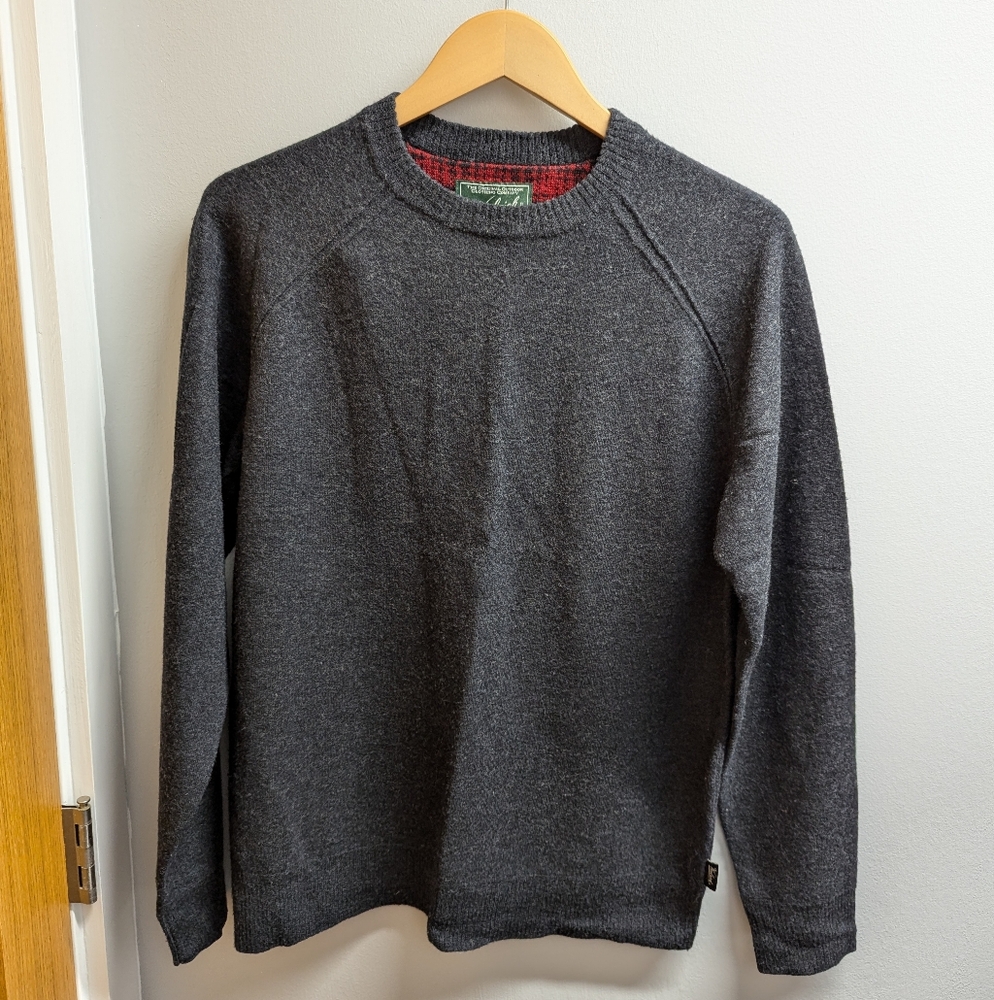 Woolrich Men's Onyx Heater 9052 Long Sleeve Merino Wool Sweater Size M